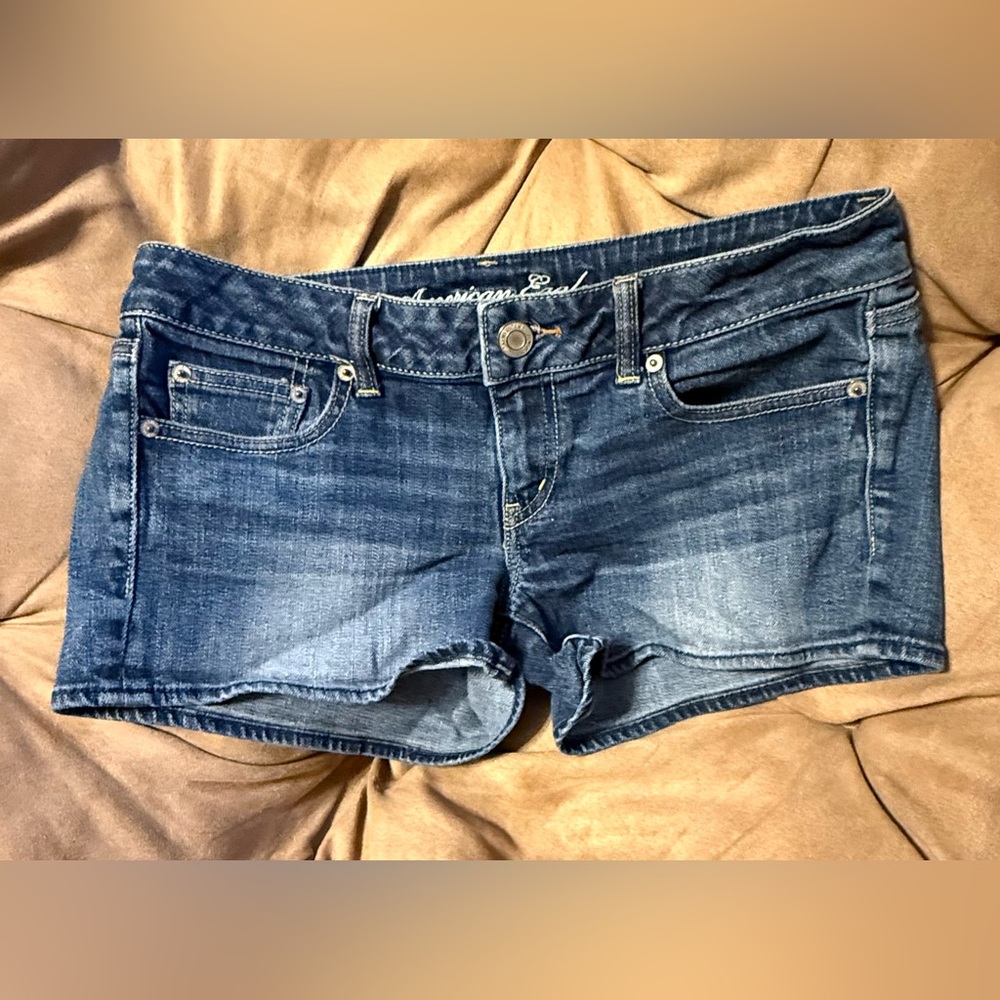 American Eagle Outfitters Dark Blue Denim Shorts